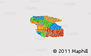 Political 3D Map of Totonicapan, single color outside