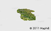 Satellite 3D Map of Totonicapan, single color outside