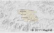 Shaded Relief 3D Map of Totonicapan, lighten, desaturated