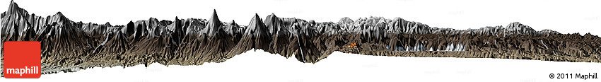 Physical Horizon Map of Totonicapan, darken, semi-desaturated