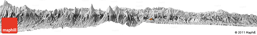 Physical Horizon Map of Totonicapan, lighten, desaturated