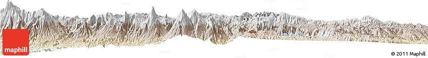Physical Horizon Map of Totonicapan, lighten