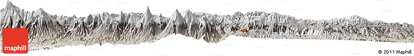 Physical Horizon Map of Totonicapan, lighten, semi-desaturated