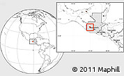 Blank Location Map of Totonicapan, highlighted country
