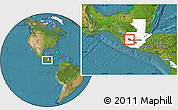 Satellite Location Map of Totonicapan, highlighted country