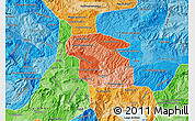 Political Shades Map of Totonicapan