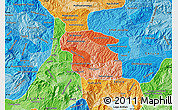 Political Shades Map of Totonicapan