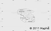 Silver Style Map of Totonicapan, single color outside