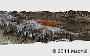 Physical Panoramic Map of Totonicapan, darken, semi-desaturated