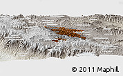 Physical Panoramic Map of Totonicapan, lighten, semi-desaturated