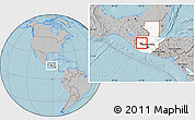 Gray Location Map of S.Luc la Reforma, highlighted country, highlighted parent region, hill shading