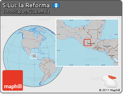 Gray Location Map of S.Luc La Reforma, highlighted parent region