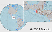 Gray Location Map of S.Luc la Reforma, hill shading