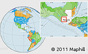 Political Location Map of S.Luc la Reforma, highlighted country, highlighted parent region