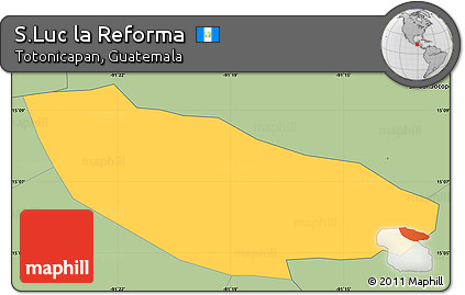 Savanna Style Simple Map of S.Luc La Reforma