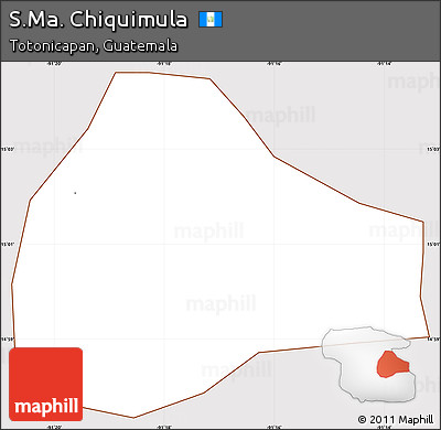 Classic Style Simple Map of S.Ma. Chiquimula, cropped outside