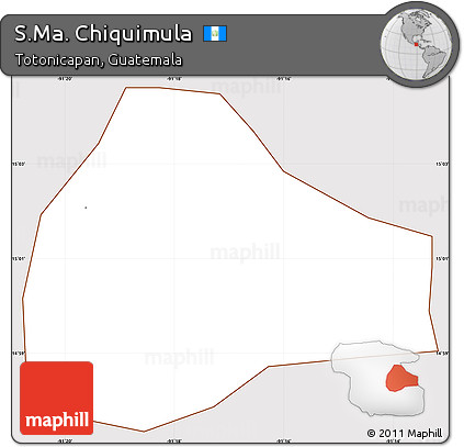 Classic Style Simple Map of S.Ma. Chiquimula, cropped outside