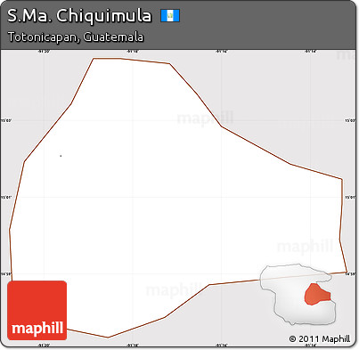 Classic Style Simple Map of S.Ma. Chiquimula, cropped outside