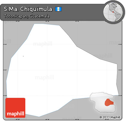 Gray Simple Map of S.Ma. Chiquimula, single color outside
