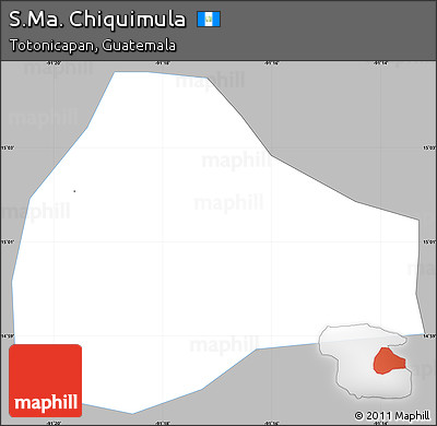Gray Simple Map of S.Ma. Chiquimula, single color outside