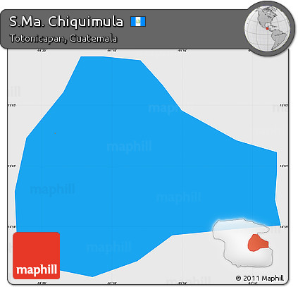 Political Simple Map of S.Ma. Chiquimula, single color outside