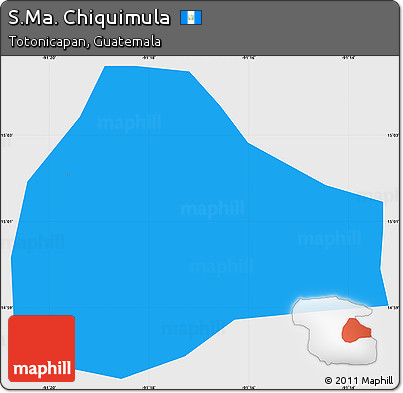 Political Simple Map of S.Ma. Chiquimula, single color outside