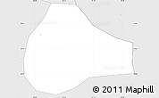 Silver Style Simple Map of S.Ma. Chiquimula