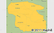 Savanna Style Simple Map of Totonicapan