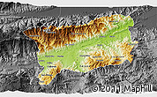 Physical 3D Map of Zacapa, darken, desaturated