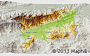 Physical 3D Map of Zacapa, lighten, semi-desaturated