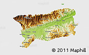 Physical 3D Map of Zacapa, single color outside