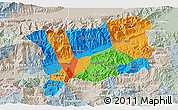 Political 3D Map of Zacapa, lighten, semi-desaturated
