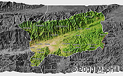 Satellite 3D Map of Zacapa, desaturated