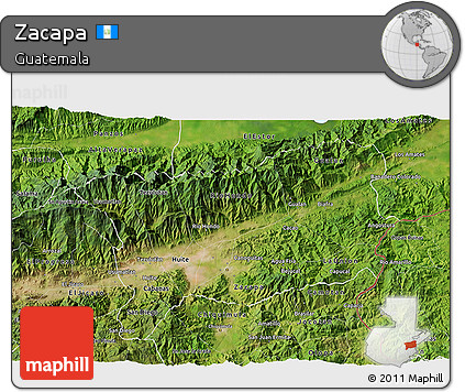 Satellite 3D Map of Zacapa