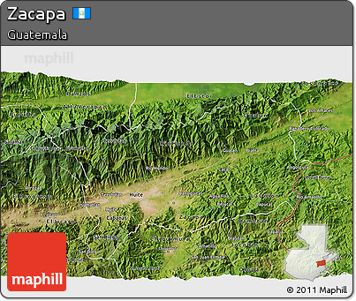 Satellite 3D Map of Zacapa