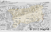 Shaded Relief 3D Map of Zacapa, desaturated