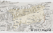 Shaded Relief 3D Map of Zacapa, semi-desaturated