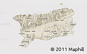 Shaded Relief 3D Map of Zacapa, single color outside