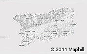 Silver Style 3D Map of Zacapa, single color outside