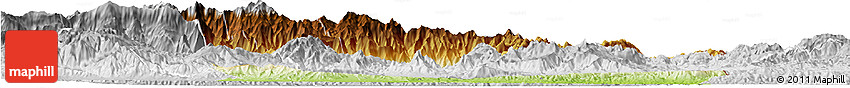 Physical Horizon Map of Zacapa, lighten, desaturated