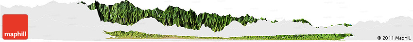 Satellite Horizon Map of Zacapa, single color outside