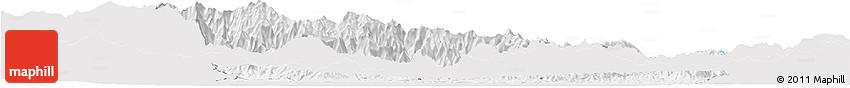Silver Style Horizon Map of Zacapa, single color outside