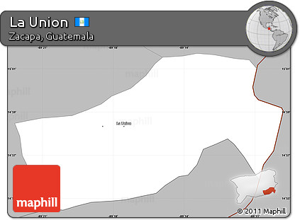 Gray Simple Map of La Union