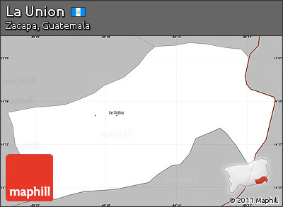 Gray Simple Map of La Union