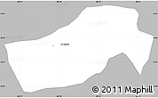 Gray Simple Map of La Union, single color outside