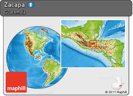 Physical Location Map of Zacapa
