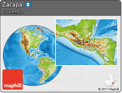 Physical Location Map of Zacapa