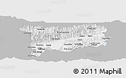 Gray Panoramic Map of Zacapa, single color outside