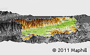 Physical Panoramic Map of Zacapa, darken, desaturated
