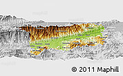 Physical Panoramic Map of Zacapa, lighten, desaturated